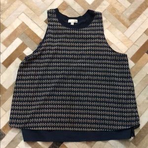 14th&Union sleeveless navy blue blouse. Size L